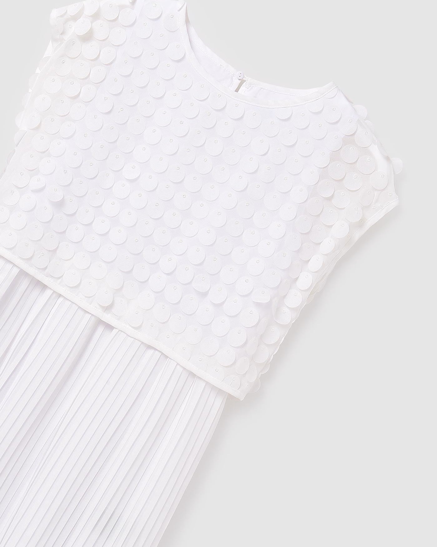 Vestito combinato plissettato ragazza Mayoral panna Mayoral Panna