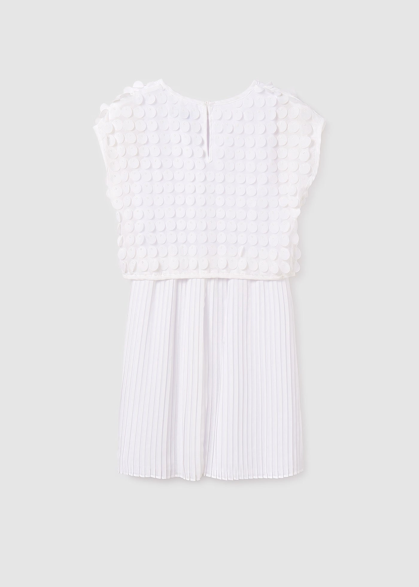 Vestito combinato plissettato ragazza Mayoral panna Mayoral Panna