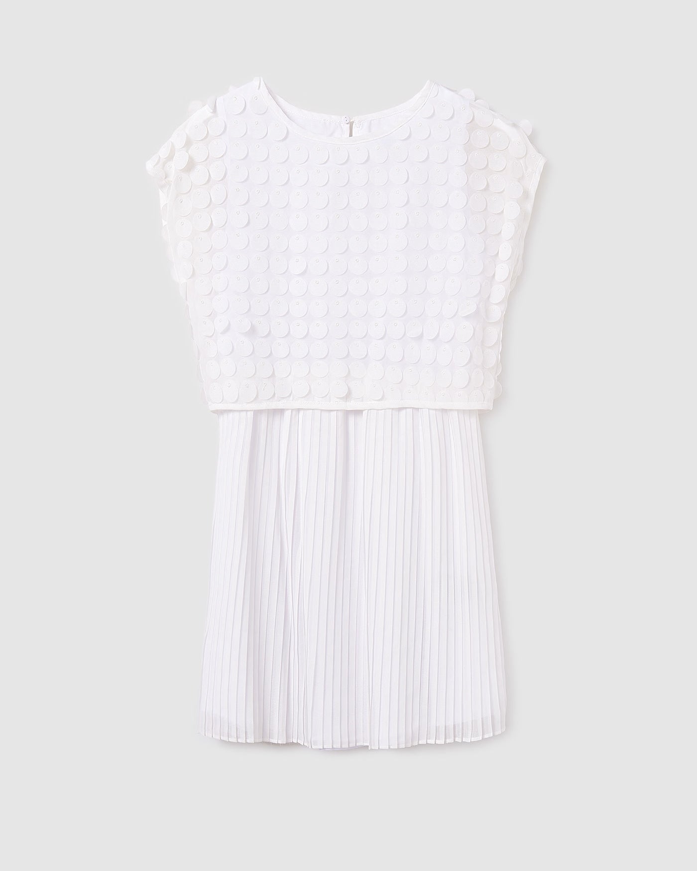 Vestito combinato plissettato ragazza Mayoral panna Mayoral Panna