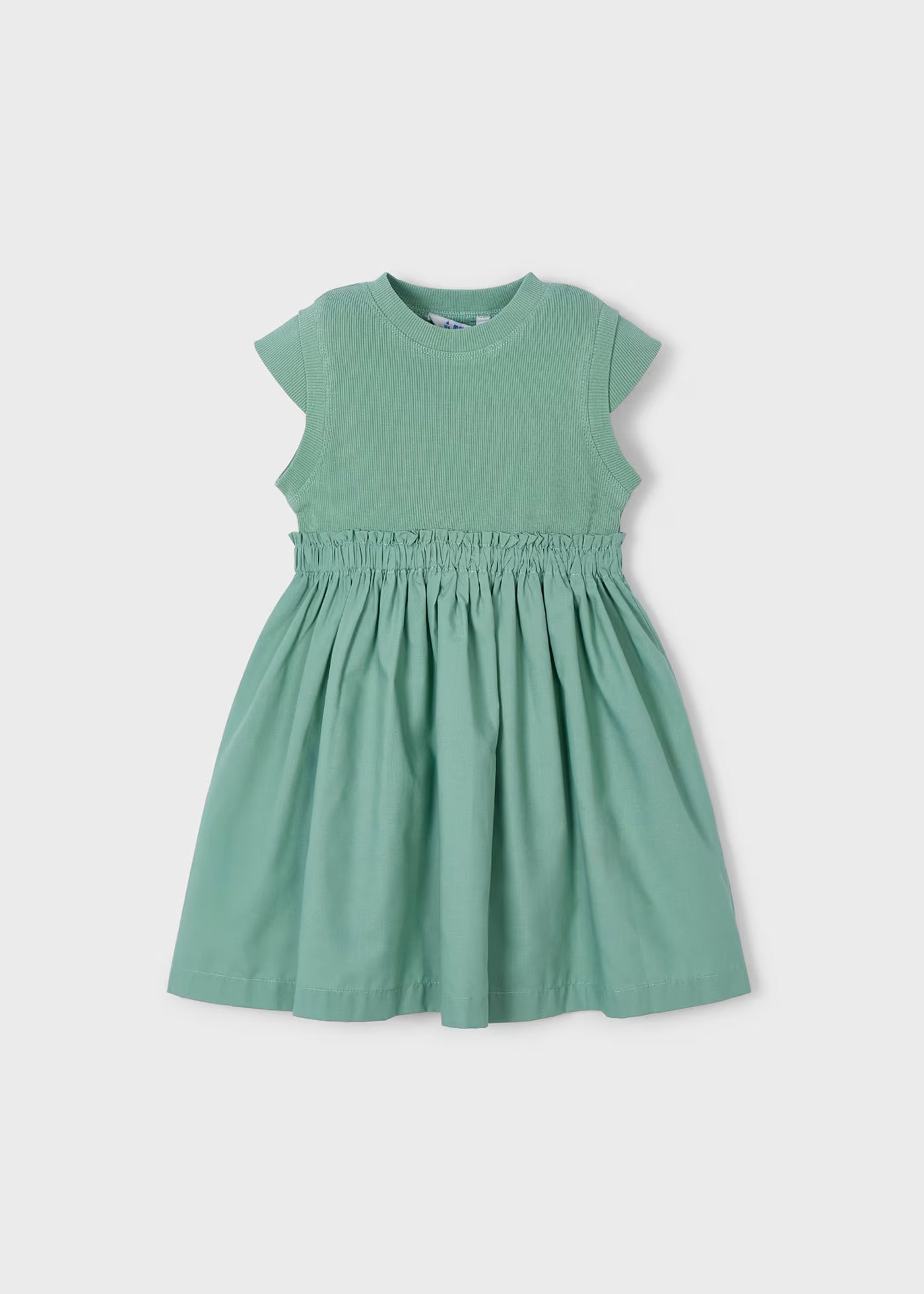 Vestito combinato a costine bambina Mayoral verde menta Mayoral Verde
