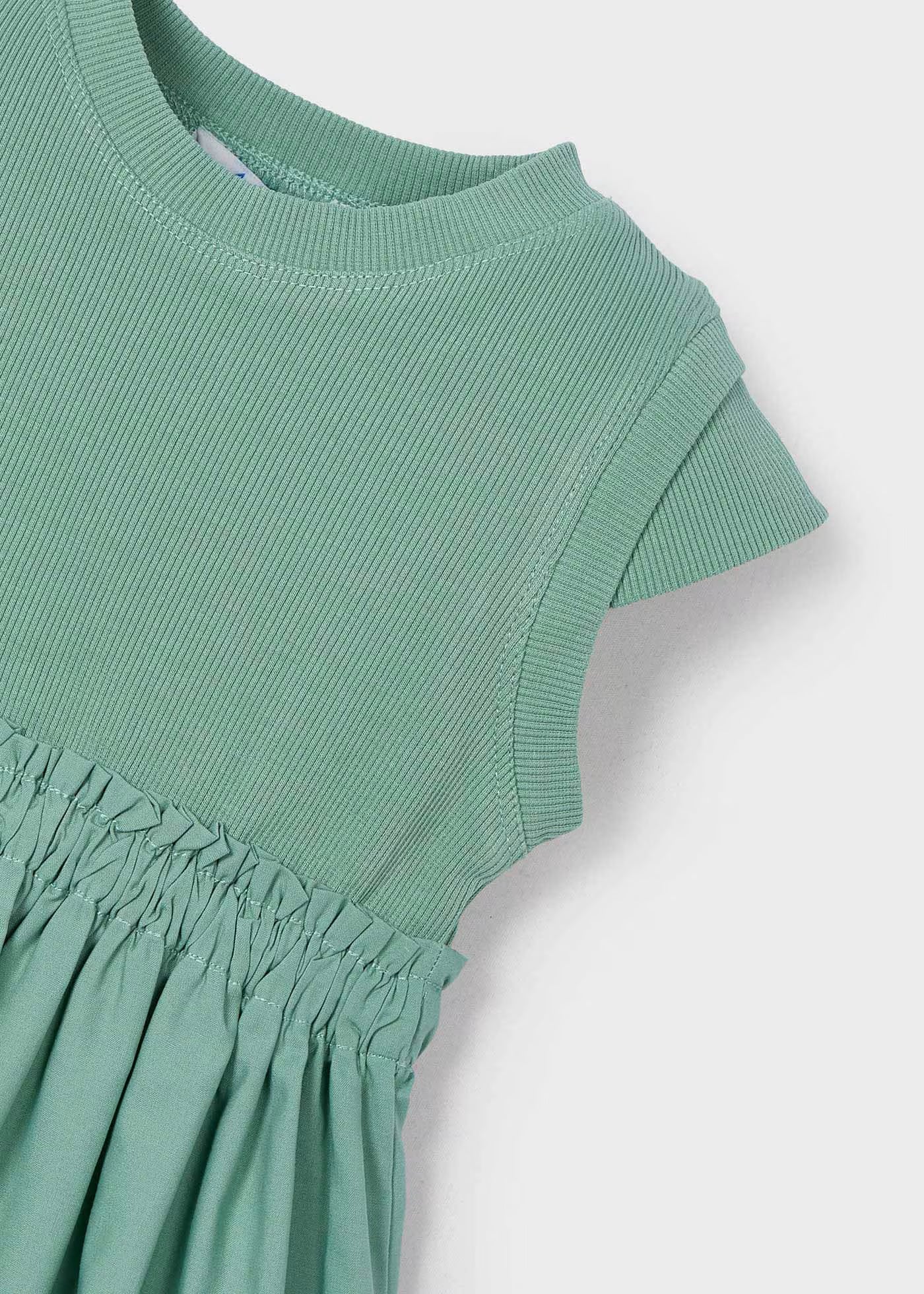 Vestito combinato a costine bambina Mayoral verde menta Mayoral Verde