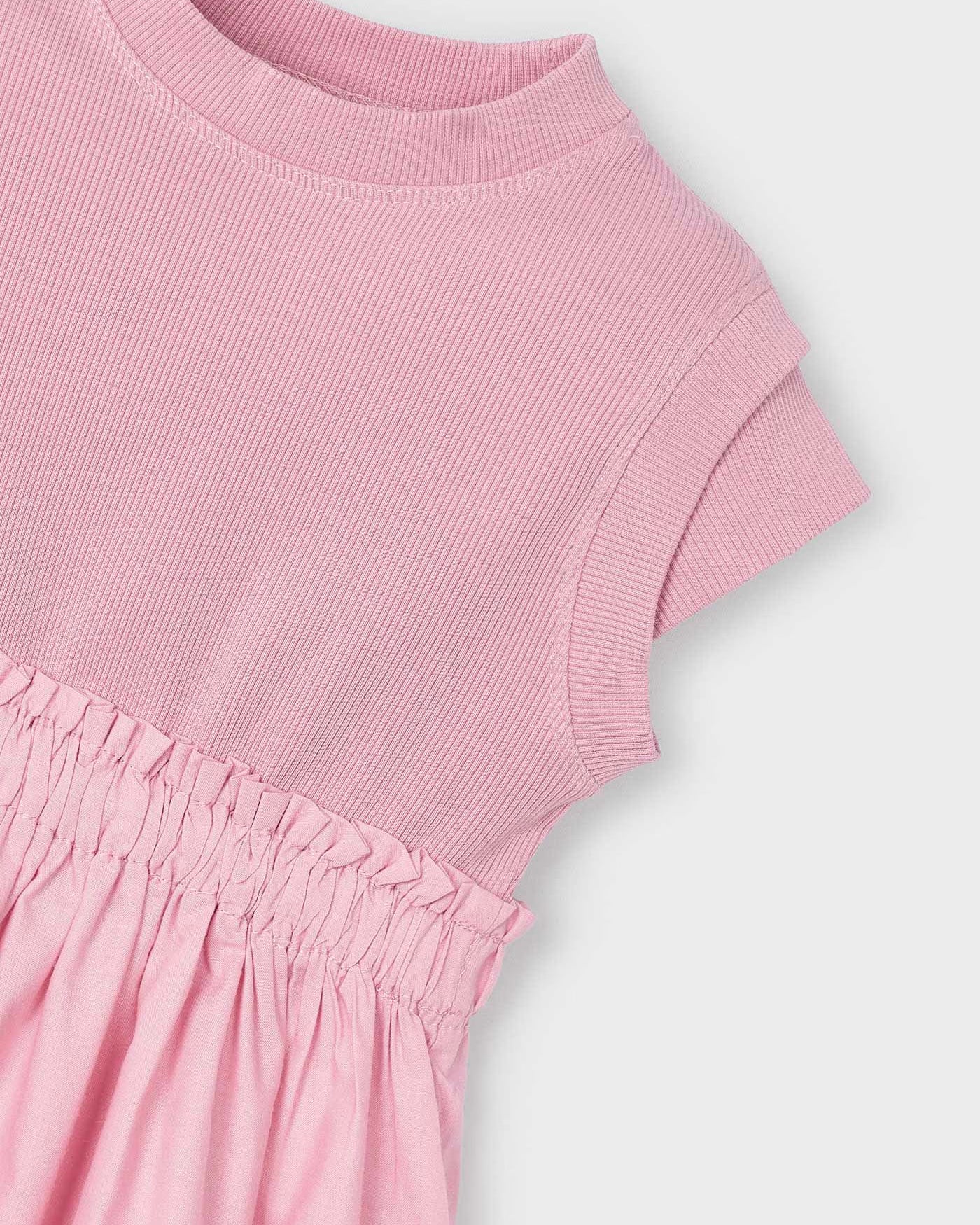 Vestito combinato a costine bambina Mayoral rosato Mayoral Rosato