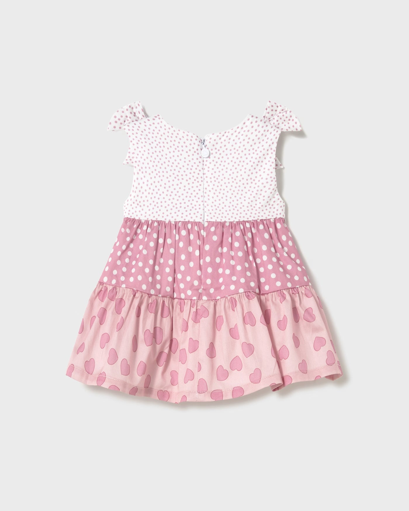 Vestito combinato volant neonata Mayoral Newborn pois orsetto rosa Mayoral Rosa