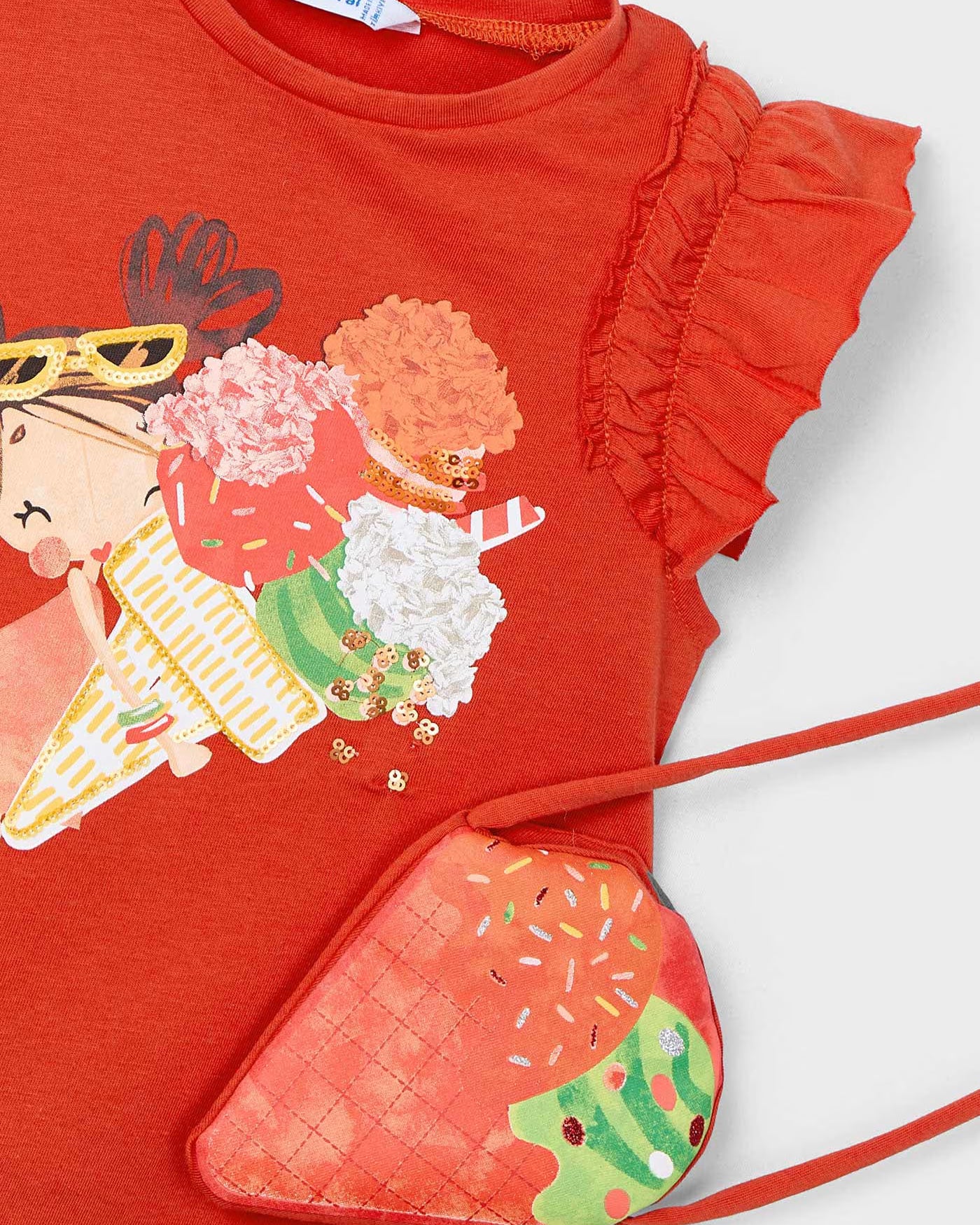 Vestito con borsa gelato bambina Mayoral paprika Mayoral Rosso