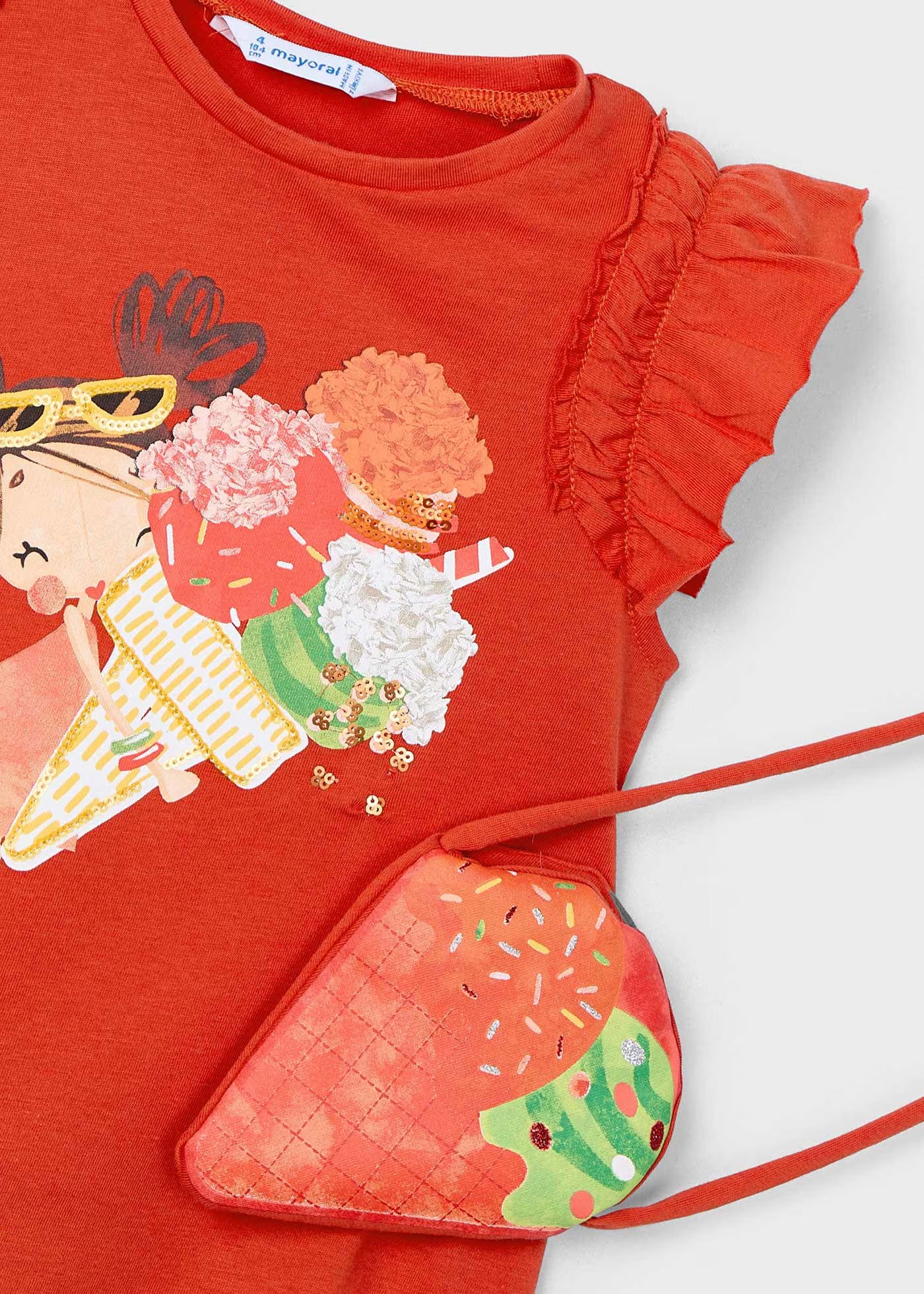Vestito con borsa gelato bambina Mayoral paprika Mayoral Rosso