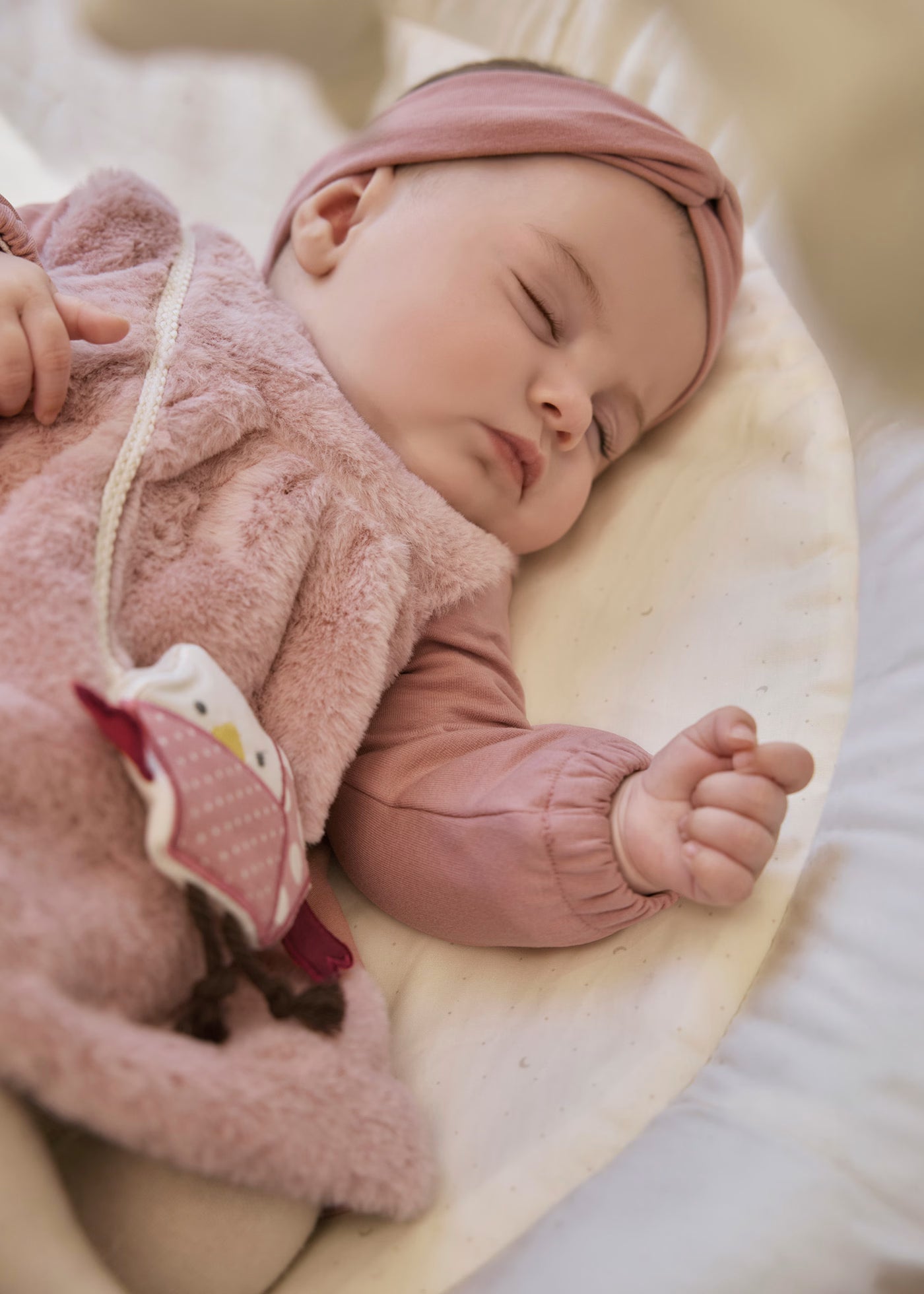Vestito con borsa uccellino e fascia neonata Mayoral Newborn rosa Mayoral 0-1 Mesi 55cm