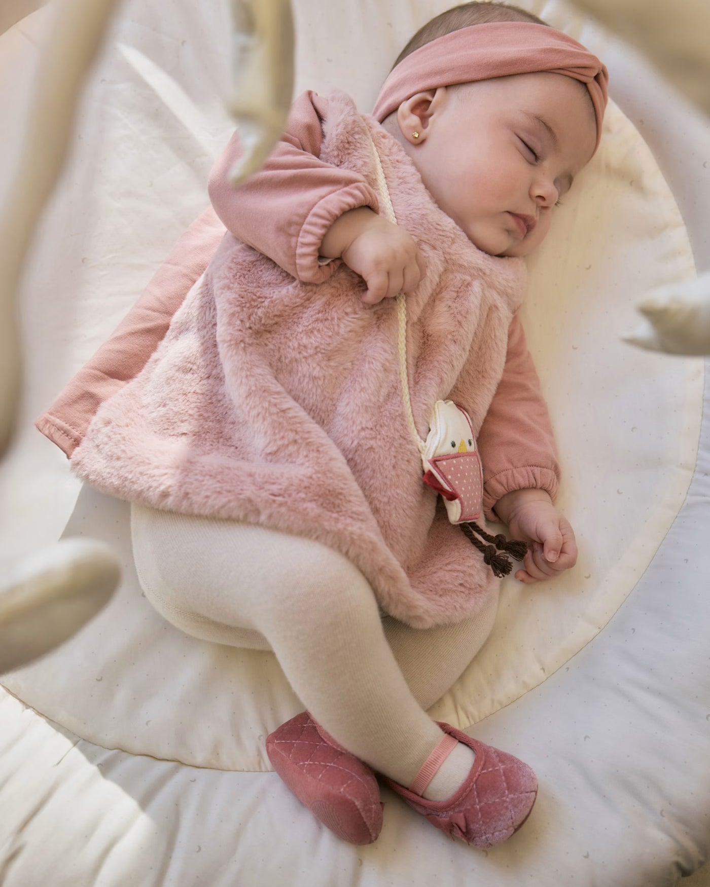 Vestito con borsa uccellino e fascia neonata Mayoral Newborn rosa Mayoral 0-1 Mesi 55cm