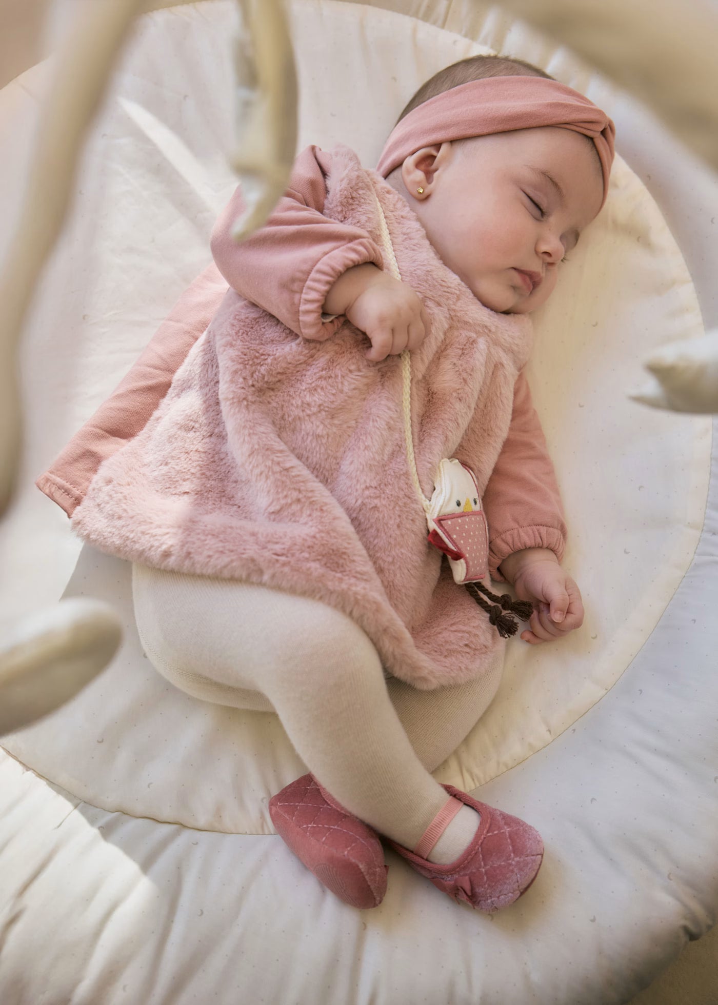Vestito con borsa uccellino e fascia neonata Mayoral Newborn rosa Mayoral 0-1 Mesi 55cm