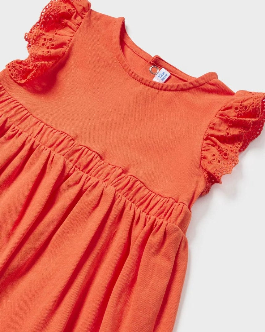 Vestito con borsetta fresco cotone neonata Mayoral arancione Mayoral Arancione