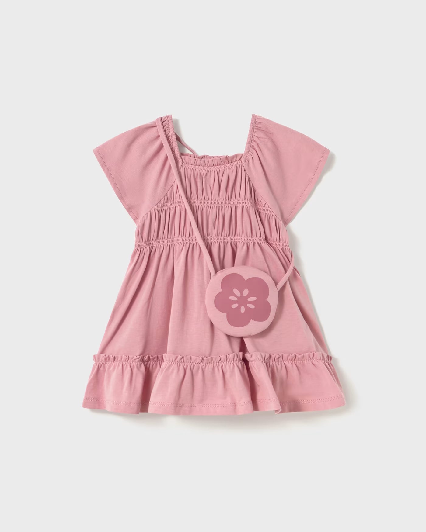 Vestito con borsetta neonata Mayoral rosato Mayoral Rosato