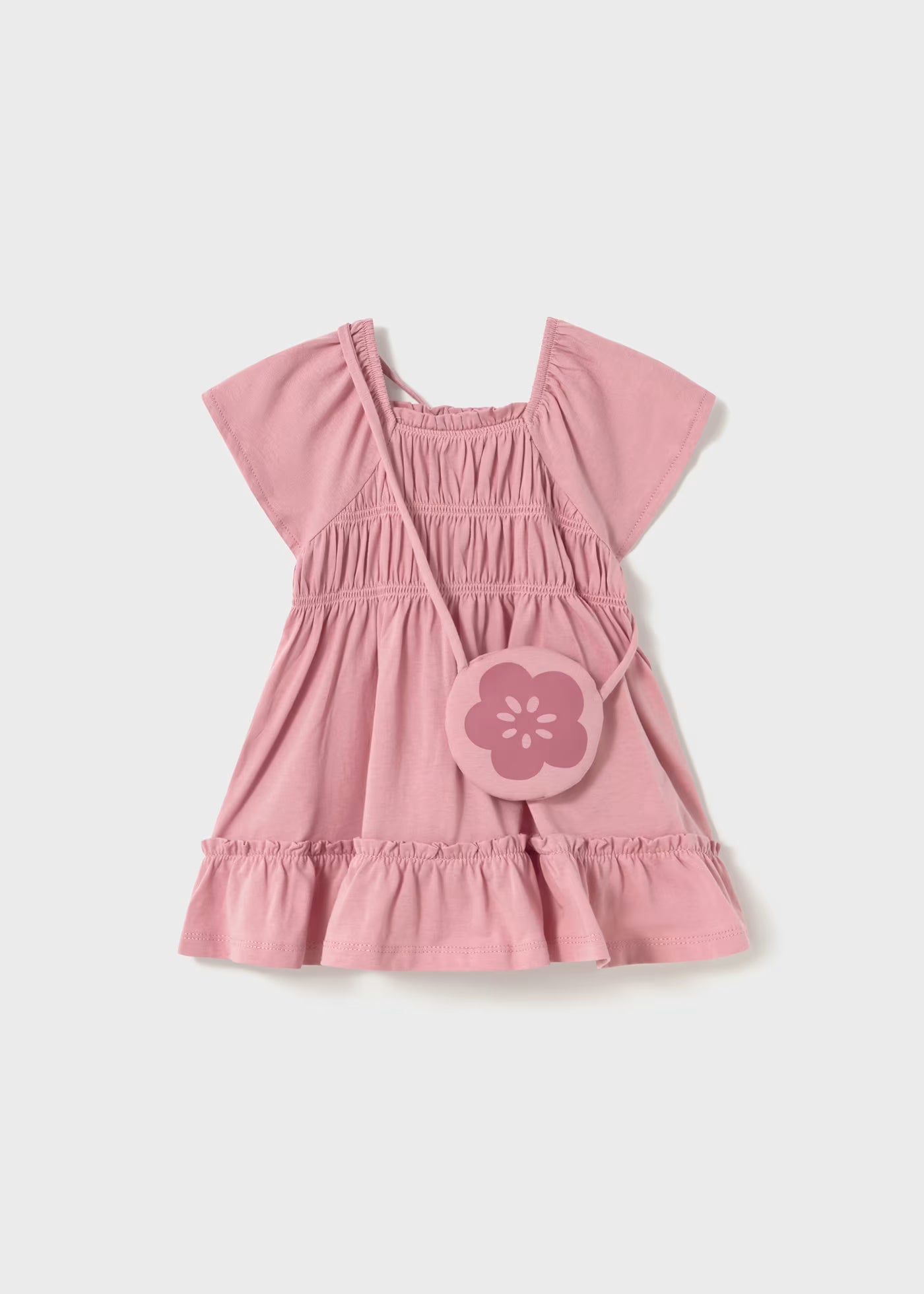 Vestito con borsetta neonata Mayoral rosato Mayoral Rosato