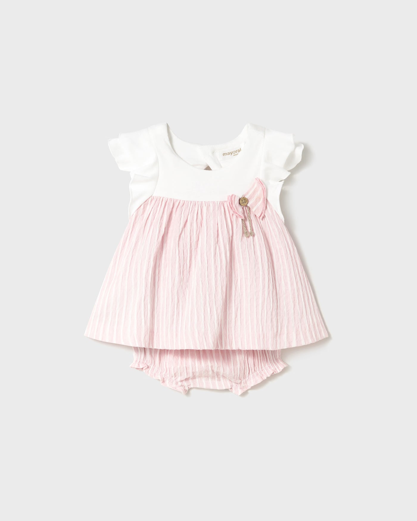 Vestito con copri pannolino combinato neonata Mayoral Newborn rosa Mayoral 0-1 Mesi 55cm