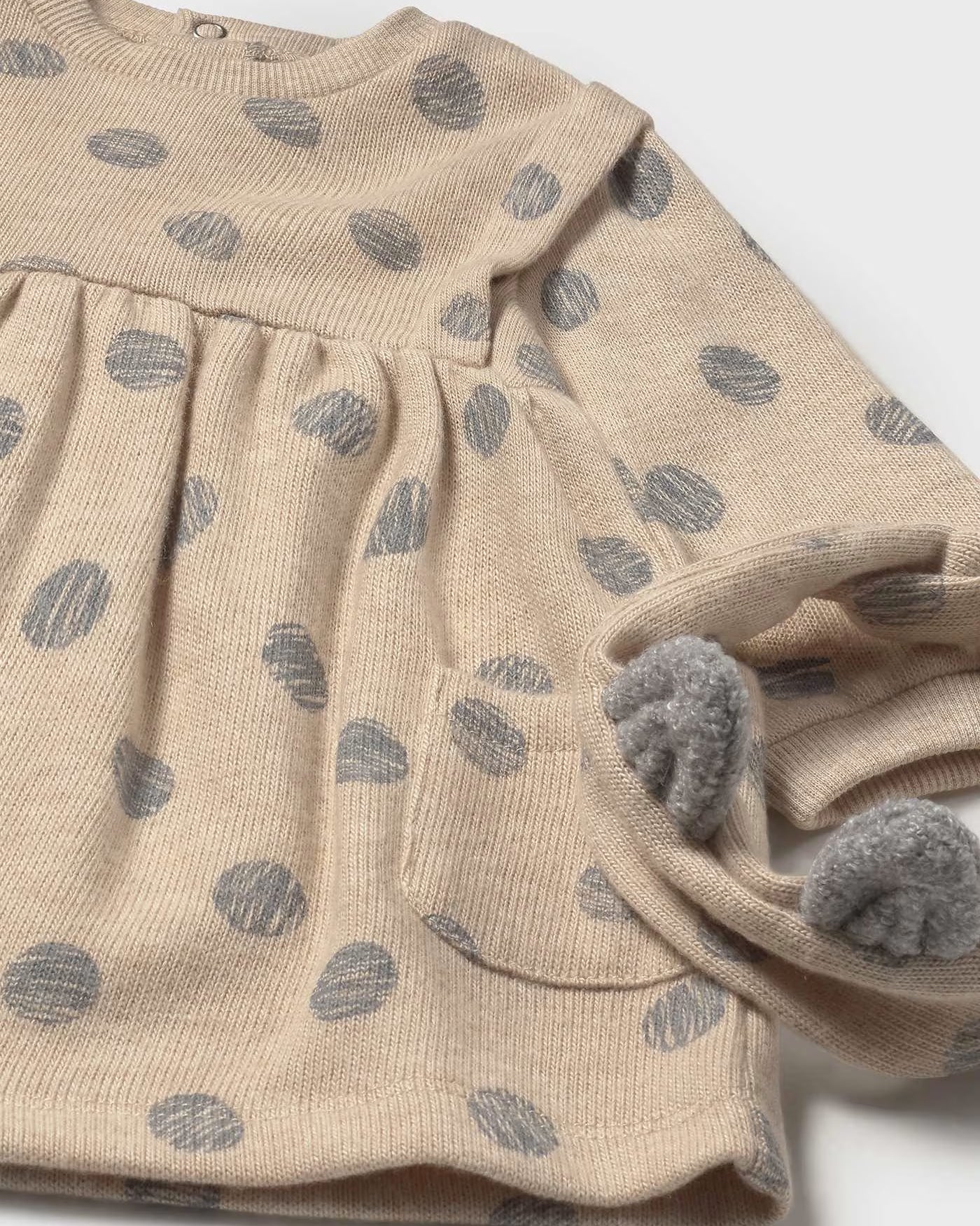 Vestito con fascia neonata Mayoral Newborn brige pois grigio Mayoral 0-1 Mesi 55cm