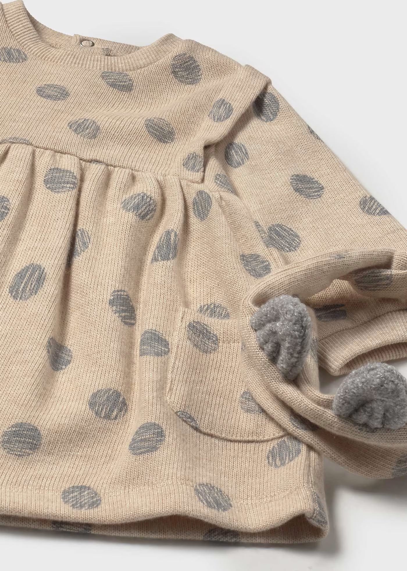 Vestito con fascia neonata Mayoral Newborn brige pois grigio Mayoral 0-1 Mesi 55cm