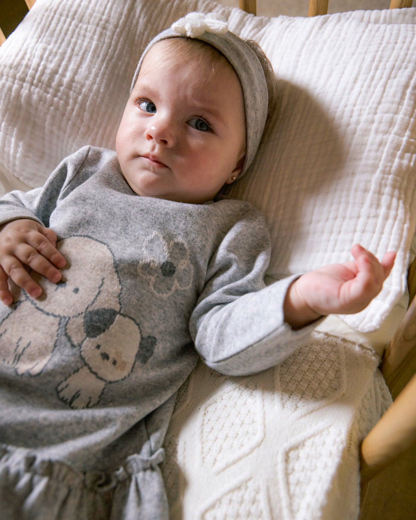 Vestito con fascia neonata Mayoral Newborn cani grigio Mayoral 0-1 Mesi 55cm