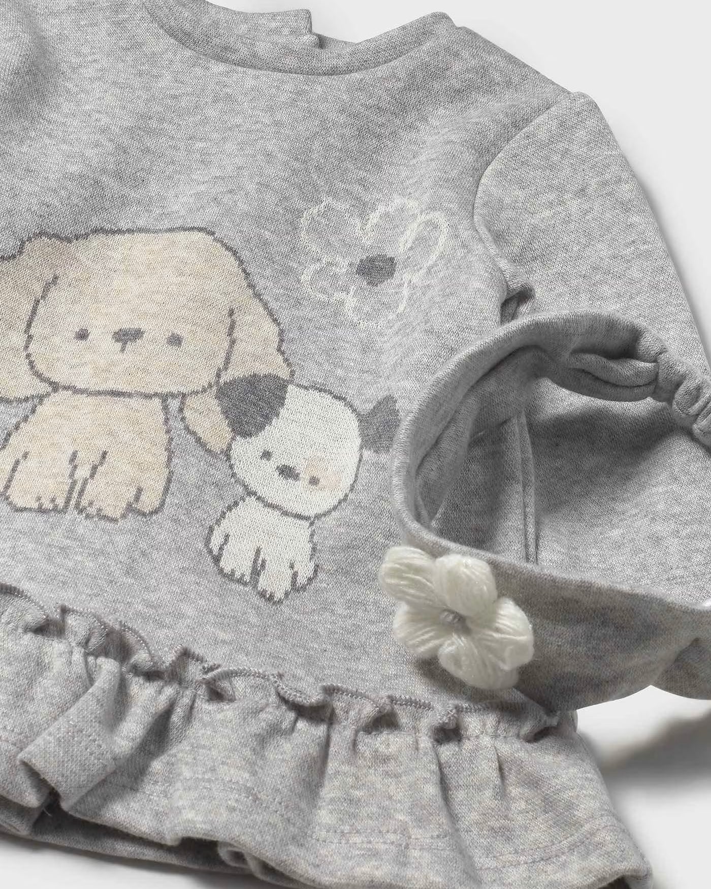 Vestito con fascia neonata Mayoral Newborn cani grigio Mayoral 0-1 Mesi 55cm