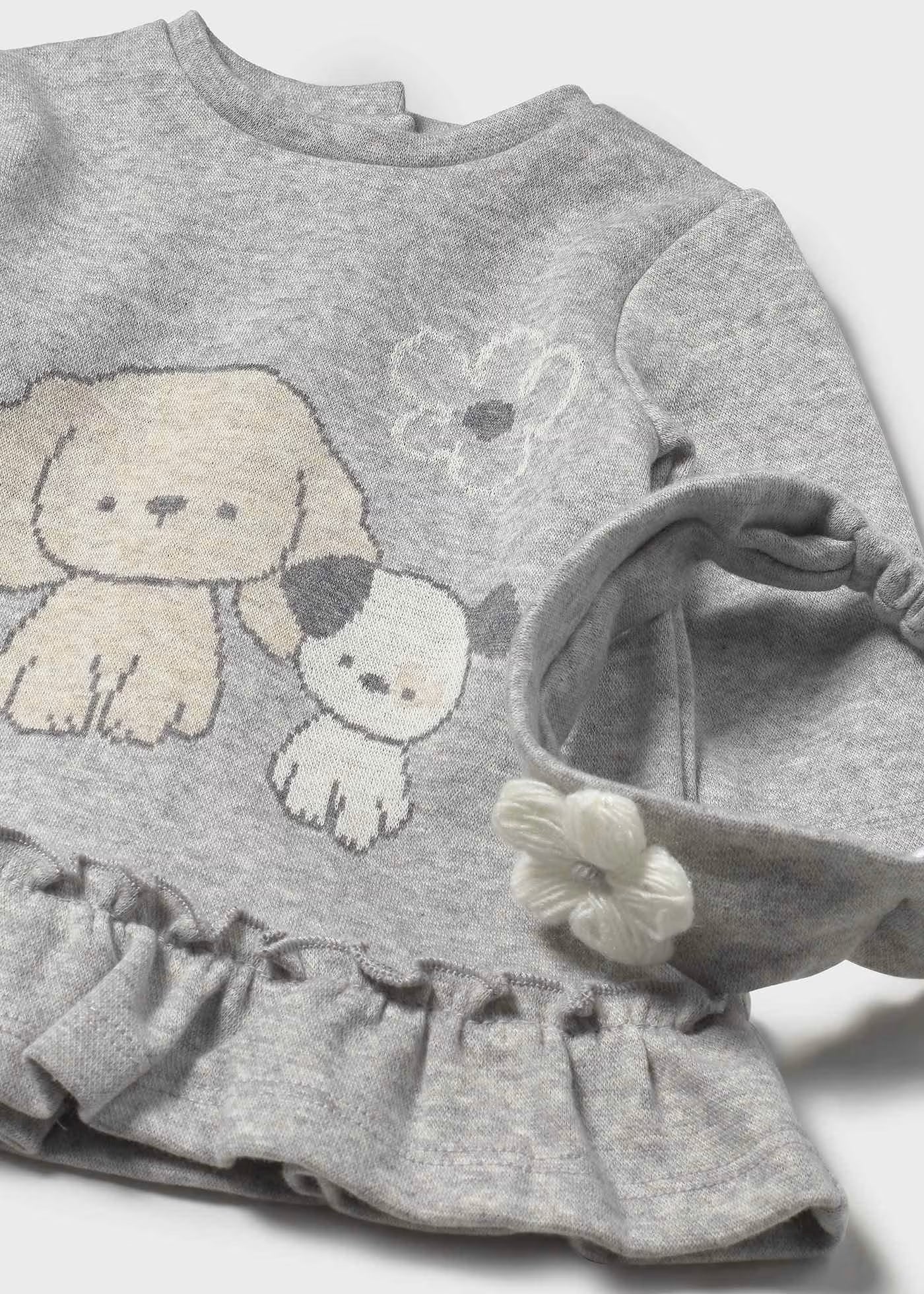 Vestito con fascia neonata Mayoral Newborn cani grigio Mayoral 0-1 Mesi 55cm