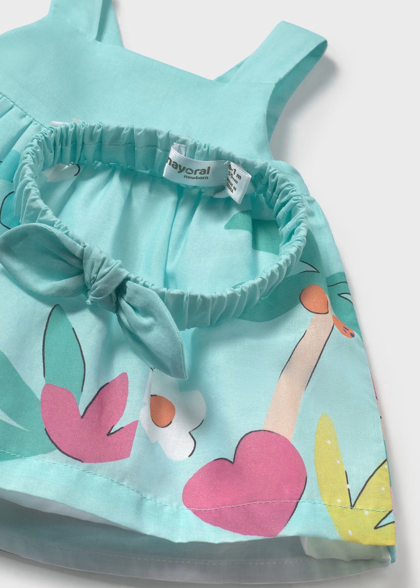 Vestito con fascia neonata Mayoral Newborn Sirena acqua Mayoral Acqua
