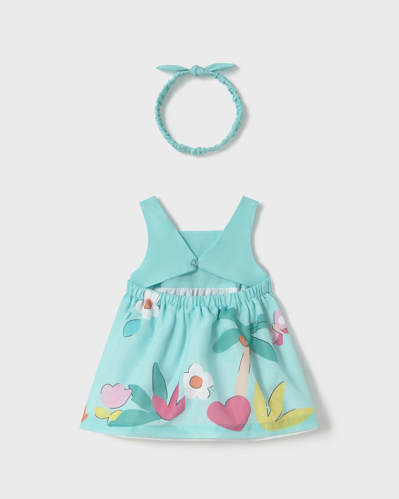 Vestito con fascia neonata Mayoral Newborn Sirena acqua Mayoral Acqua