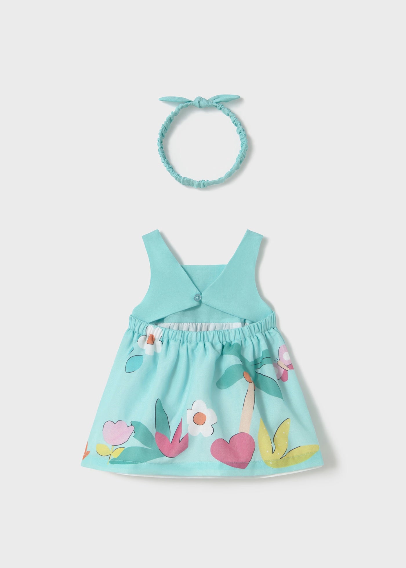 Vestito con fascia neonata Mayoral Newborn Sirena acqua Mayoral Acqua
