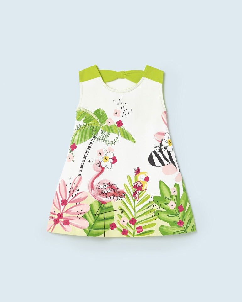 Vestito con stampa cotone sostenibile neonata Mayoral - ErreGiModaBimbo