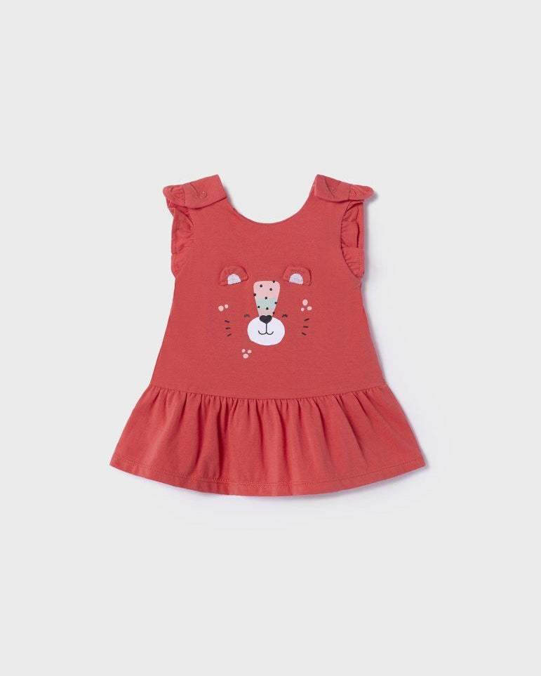 Vestito cotone neonata Mayoral Newborn pesca - ErreGiModaBimbo
