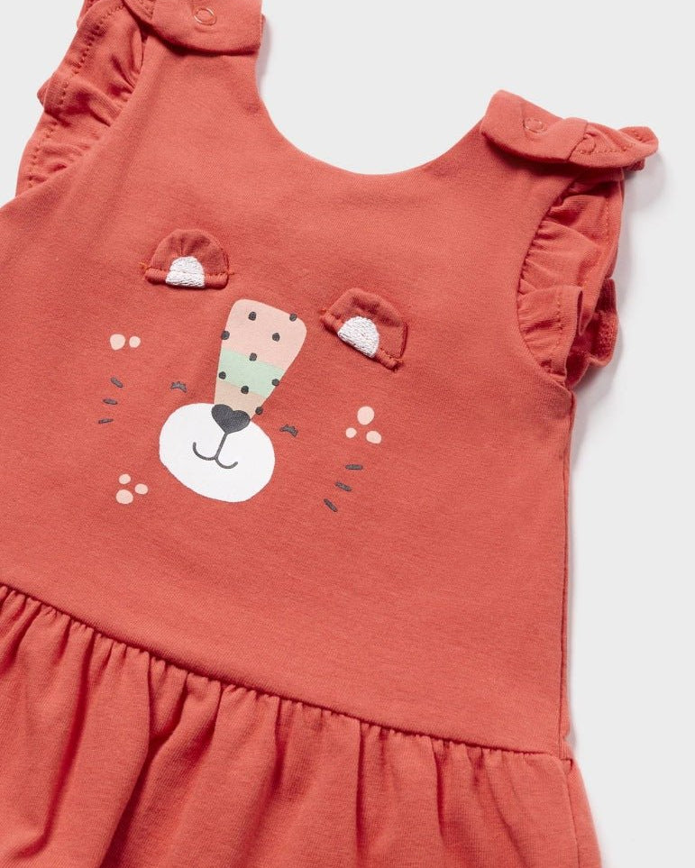 Vestito cotone neonata Mayoral Newborn pesca - ErreGiModaBimbo