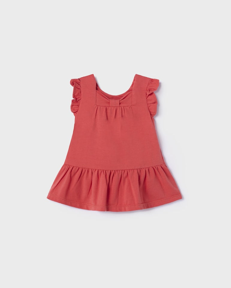 Vestito cotone neonata Mayoral Newborn pesca - ErreGiModaBimbo