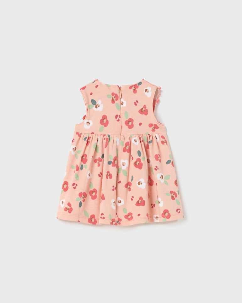 Vestito cotone neonata Mayoral Newborn pesca floreale - ErreGiModaBimbo