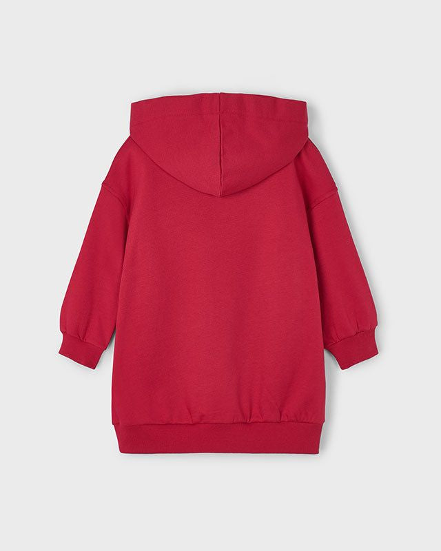Vestito felpa cappuccio bambina Mayoral Parigina rosso Mayoral 2 Anni 92cm