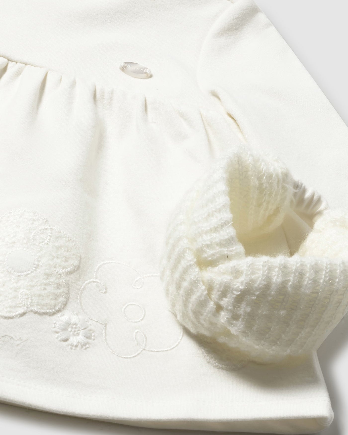 Vestito felpa con fascia neonata Mayoral Newborn panna Mayoral 0-1 Mesi 55cm