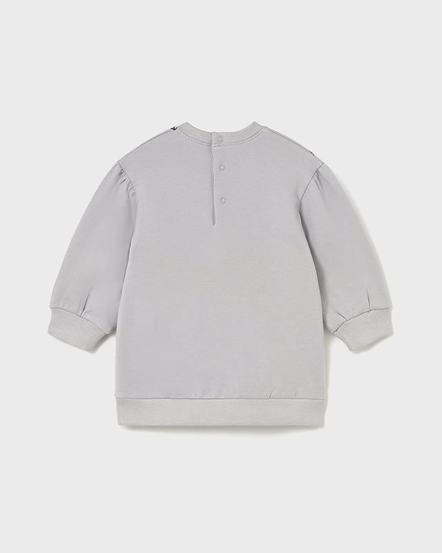 Vestito felpa neonata Mayoral bambole musica grigio perla Mayoral 6 Mesi 68cm