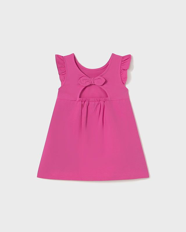 Vestito fresco cotone neonata Mayoral Sirena e tartaruga fucsia Mayoral Fucsia