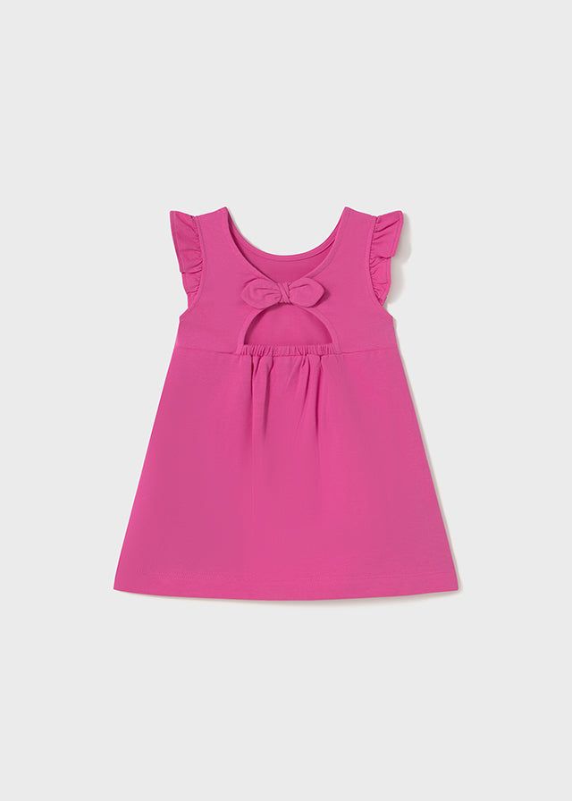 Vestito fresco cotone neonata Mayoral Sirena e tartaruga fucsia Mayoral Fucsia