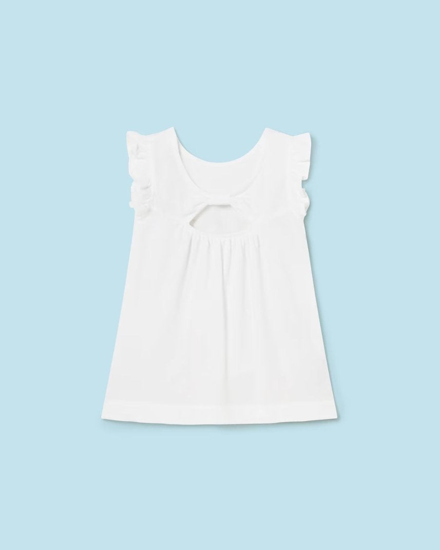 Vestito fresco cotone neonata Mayoral bianco stampa Jungle Mayoral Bianco