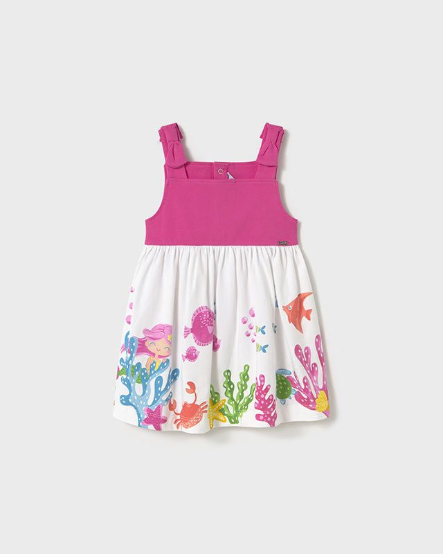 Vestito fresco cotone neonata Mayoral Fiori fucsia Mayoral Fucsia