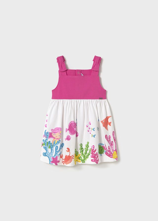 Vestito fresco cotone neonata Mayoral Fiori fucsia Mayoral Fucsia