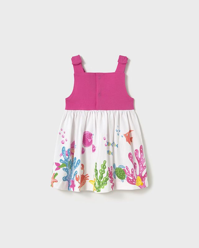 Vestito fresco cotone neonata Mayoral Fiori fucsia Mayoral Fucsia