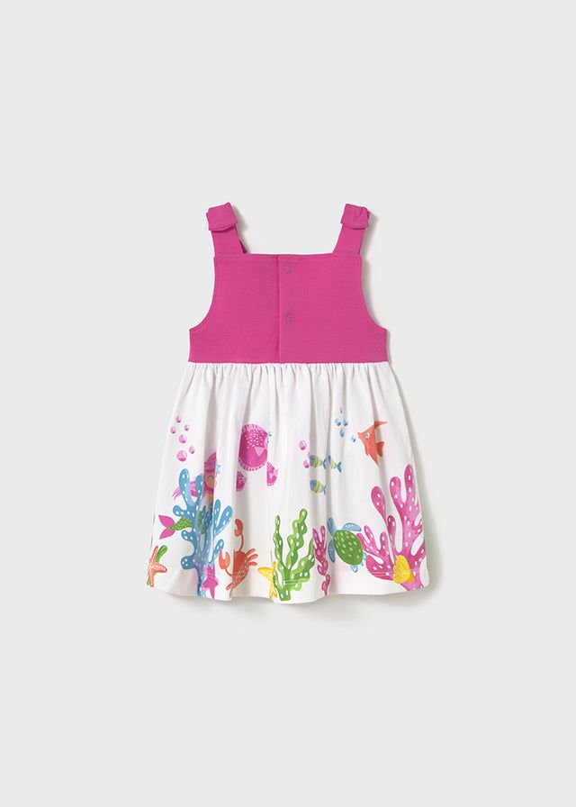 Vestito fresco cotone neonata Mayoral Fiori fucsia Mayoral Fucsia