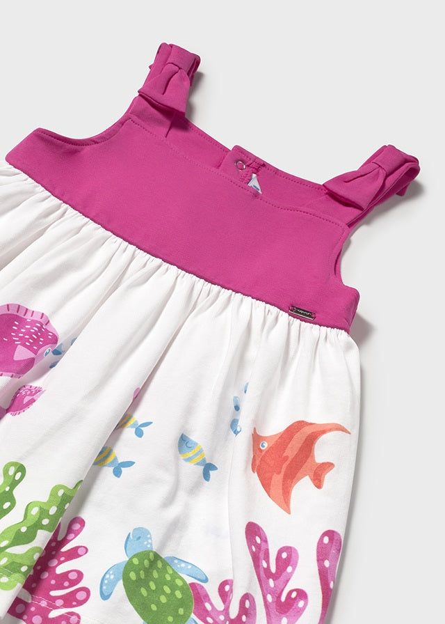 Vestito fresco cotone neonata Mayoral Fiori fucsia Mayoral Fucsia