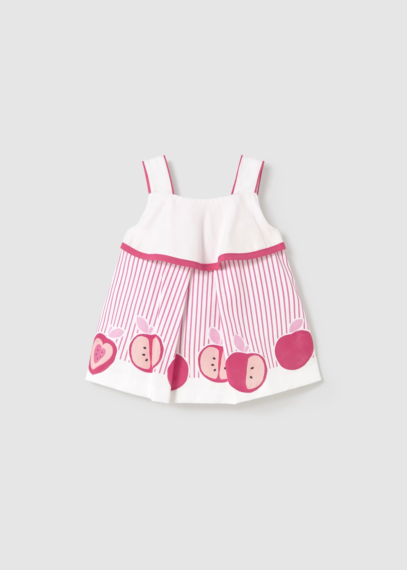 Vestito fresco cotone neonata Mayoral Newborn bianco frutta Mayoral 0-1 Mesi 55cm