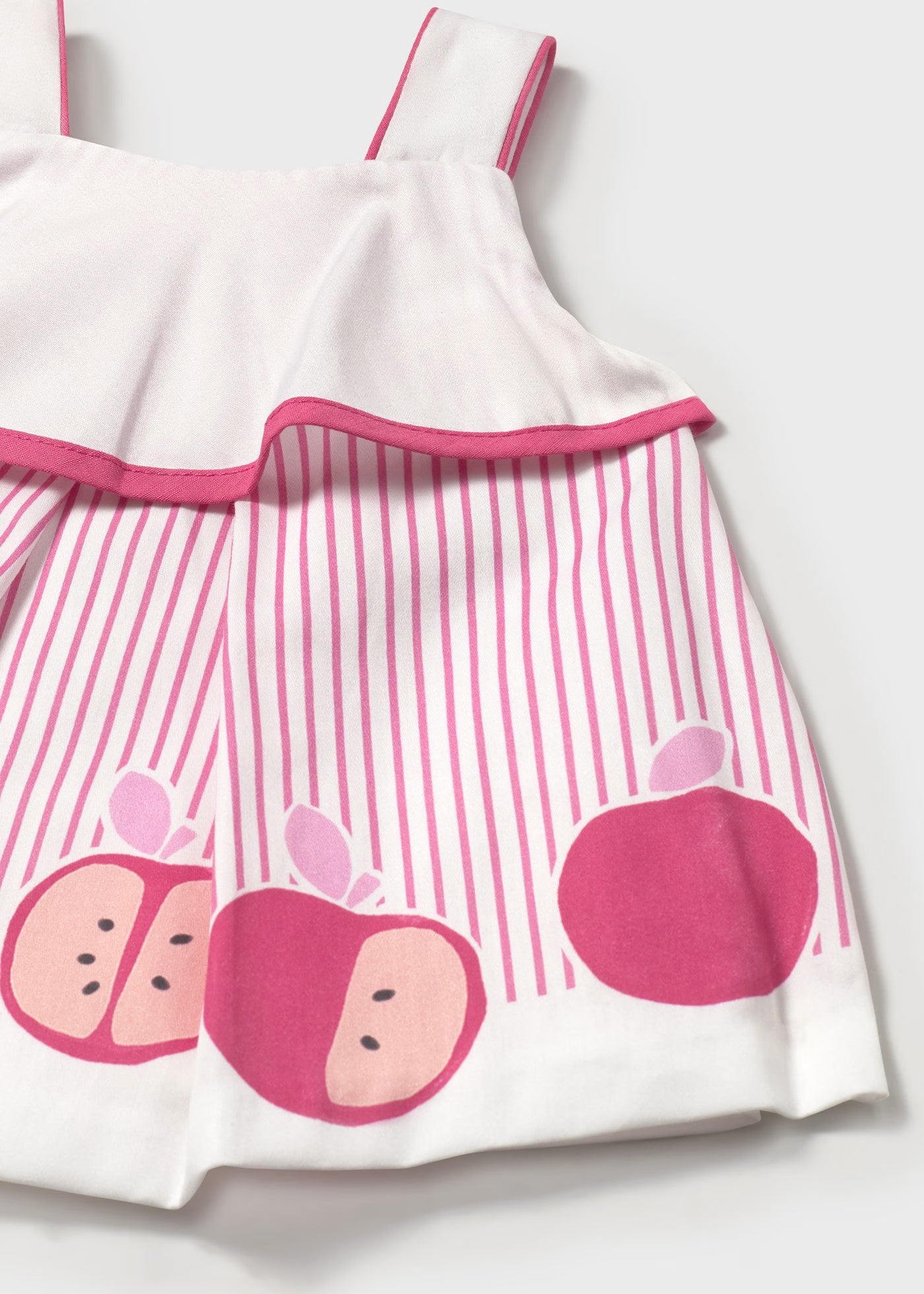 Vestito fresco cotone neonata Mayoral Newborn bianco frutta Mayoral 0-1 Mesi 55cm