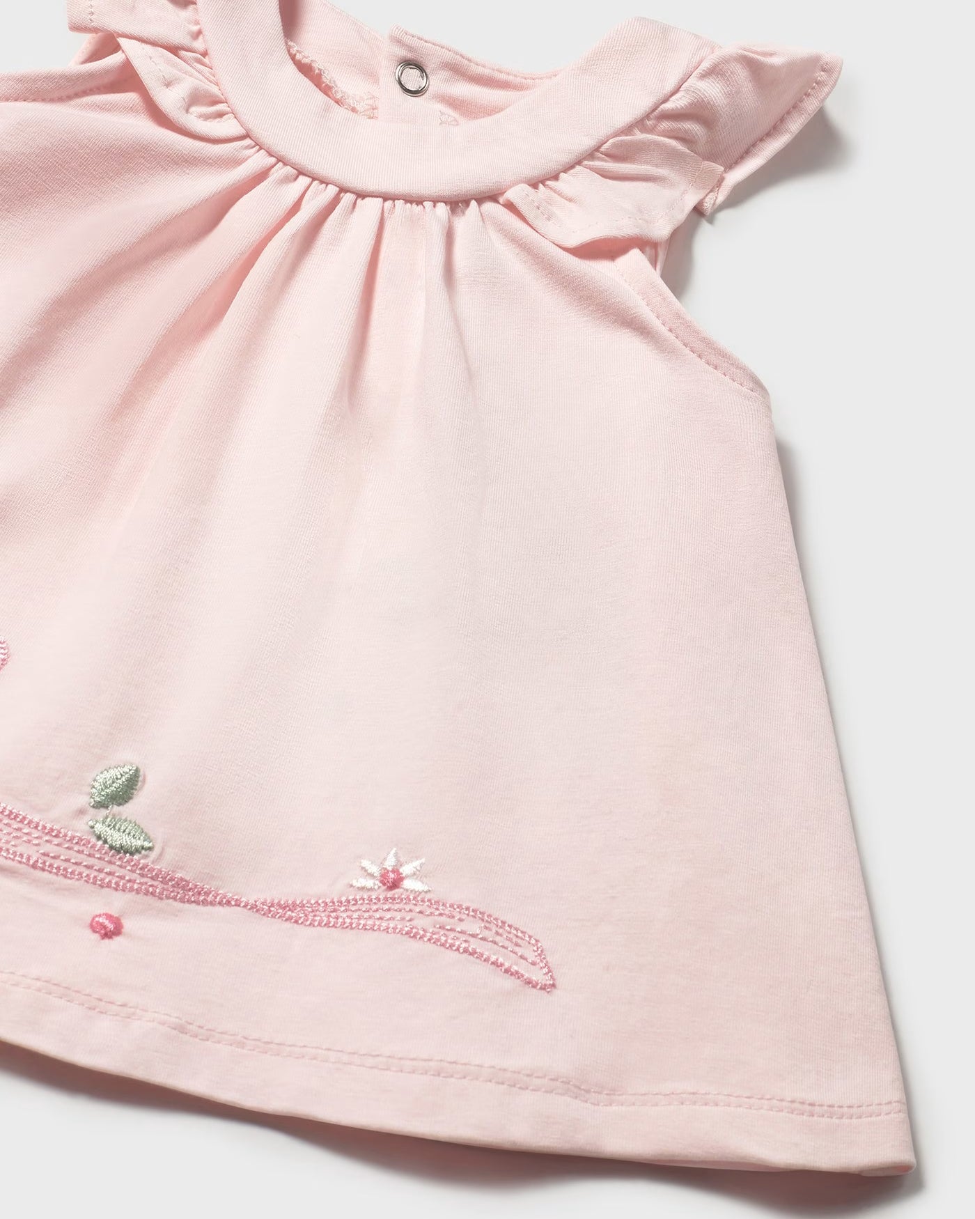 Vestito fresco cotone neonata Mayoral Newborn fiore rosa Mayoral Rosa