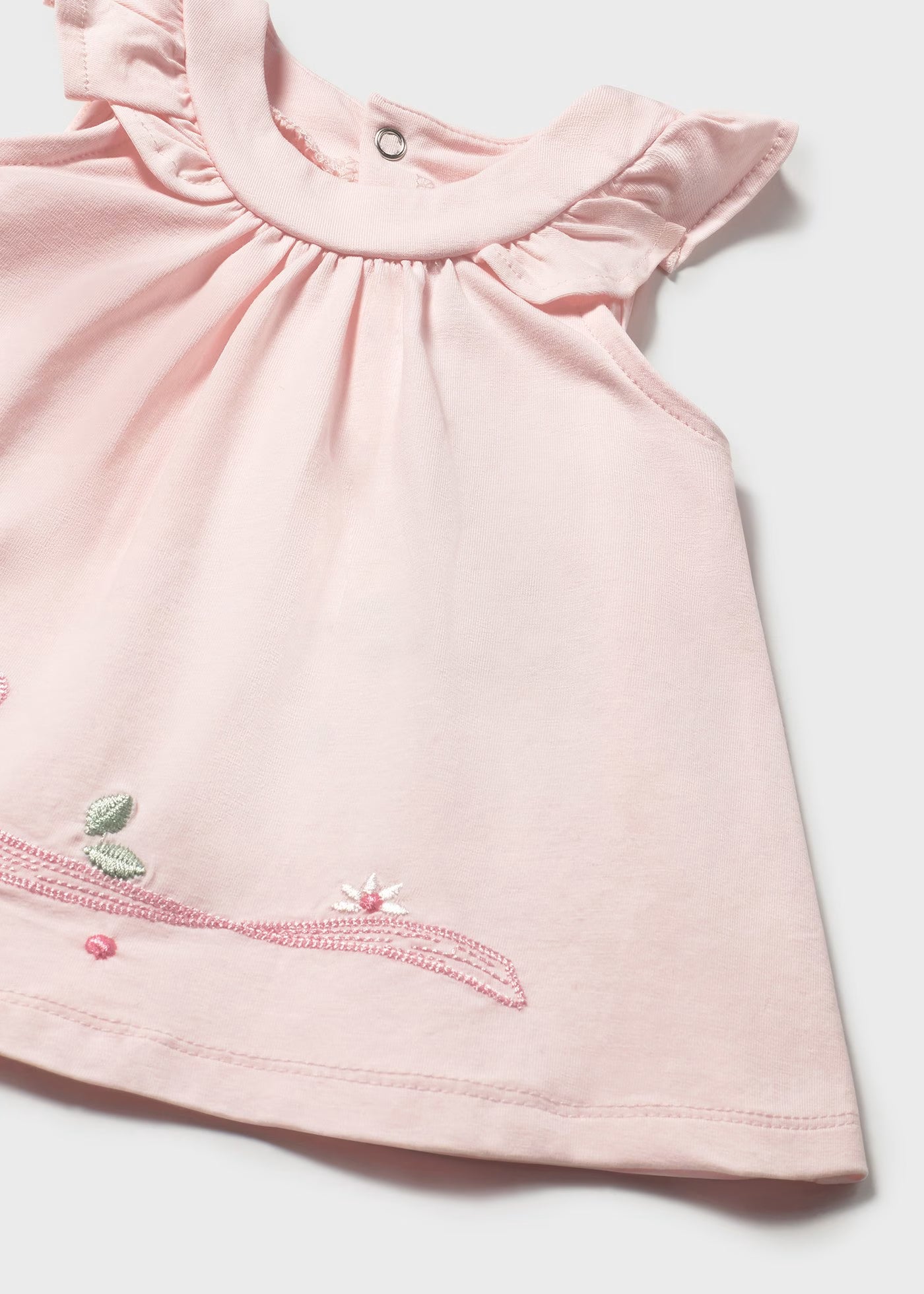 Vestito fresco cotone neonata Mayoral Newborn fiore rosa Mayoral Rosa