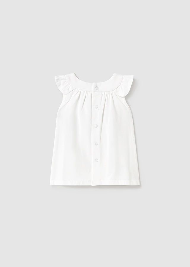 Vestito fresco cotone neonata Mayoral Newborn orsette bianco Mayoral Bianco
