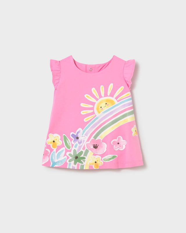 Vestito neonata Mayoral cotone stampa arcobaleno Mayoral 0-1 Mesi 55cm