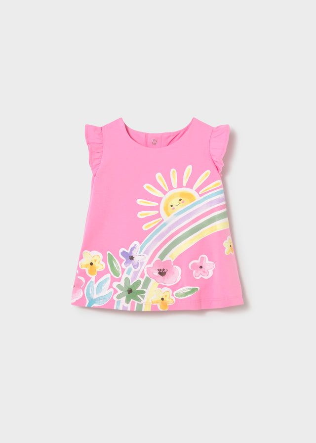 Vestito neonata Mayoral cotone stampa arcobaleno Mayoral 0-1 Mesi 55cm