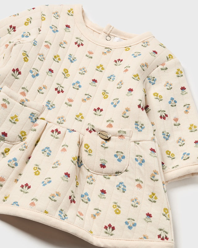 Vestito imbottito stampato neonata Mayroal Newborn fiori Mayoral Cecio