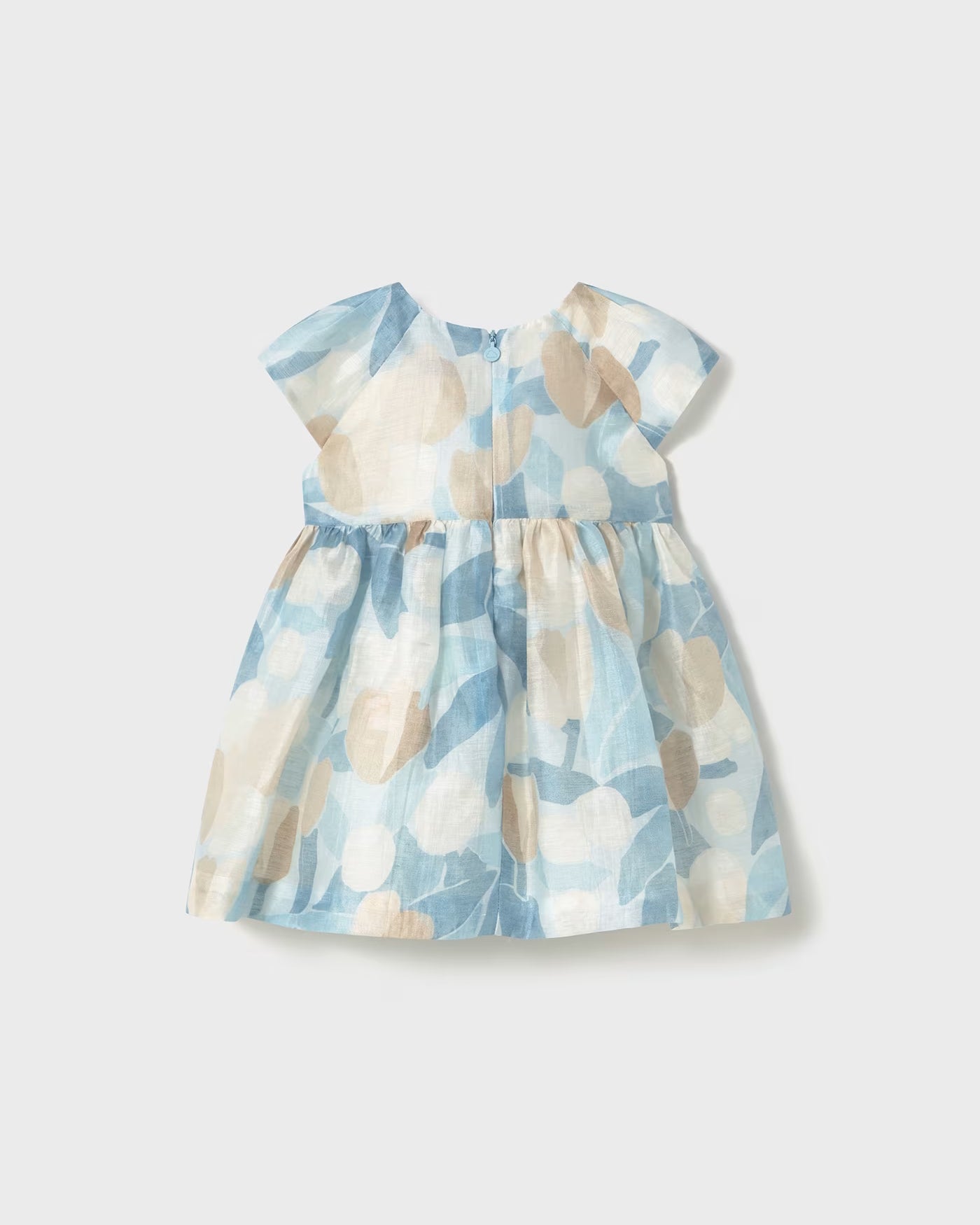 Vestito in lino stampato neonata Mayoral azzurro floreale Mayoral Azzurro