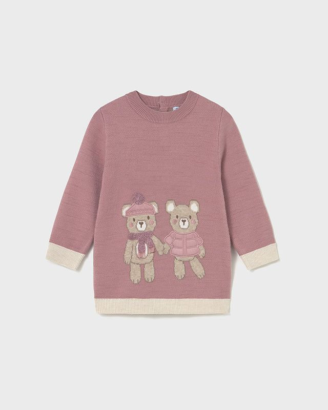 Vestito in maglia neonata Mayoral Orsetti rosa Mayoral 6 Mesi 68cm